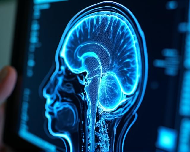 Visualization of a neural network overlaying a medical scan